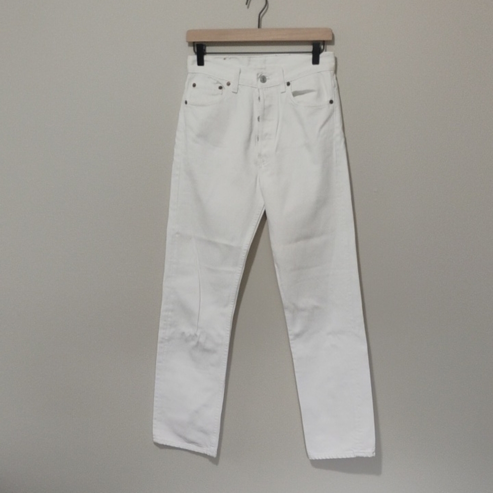 Levi's White Straight-Leg 501 29/30 MADE IN USA